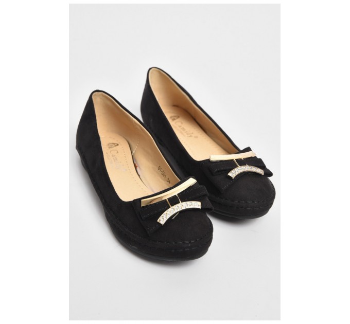Балетки дитячі для дівчинки чорного кольору 176089L