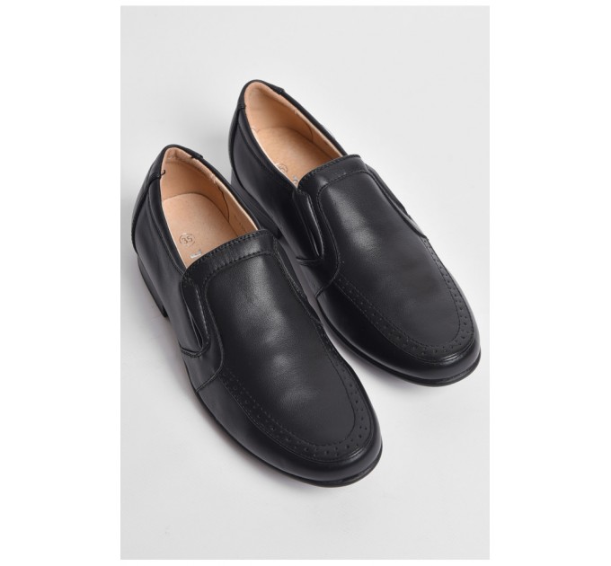 Туфли подростковые для мальчика черного цвета 176156L