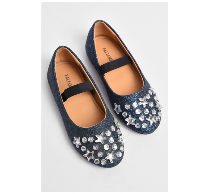 Балетки для девочки синего цвета 176950L