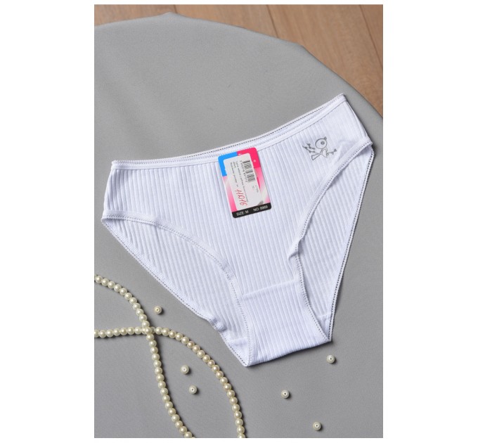 Труси жіночі у рубчик бiлого кольору 177950L