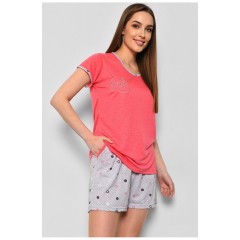 Женская пижама полубатальная розового цвета 178009L