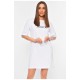 Жіноча туніка з тканини лакоста білого кольору. 178185L