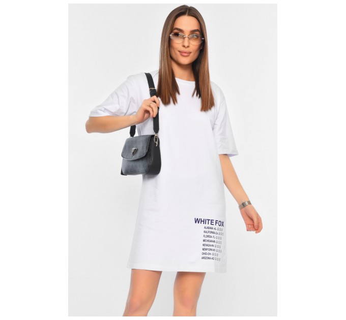 Женская туника из ткани лакоста белого цвета. 178208L