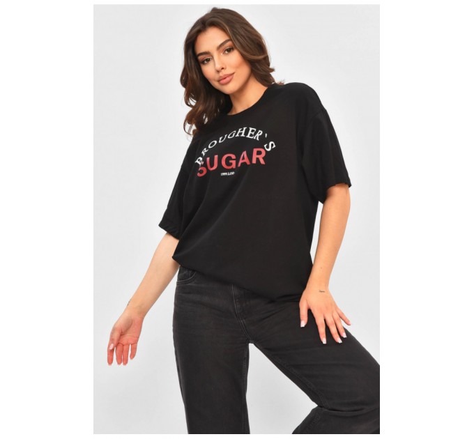 Женская футболка черного цвета 178260L