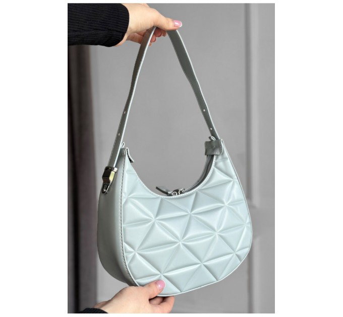 Женская сумка из экокожи голубого цвета 178718L