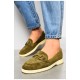Туфлі-лофери жіночі кольору хакі 178771L