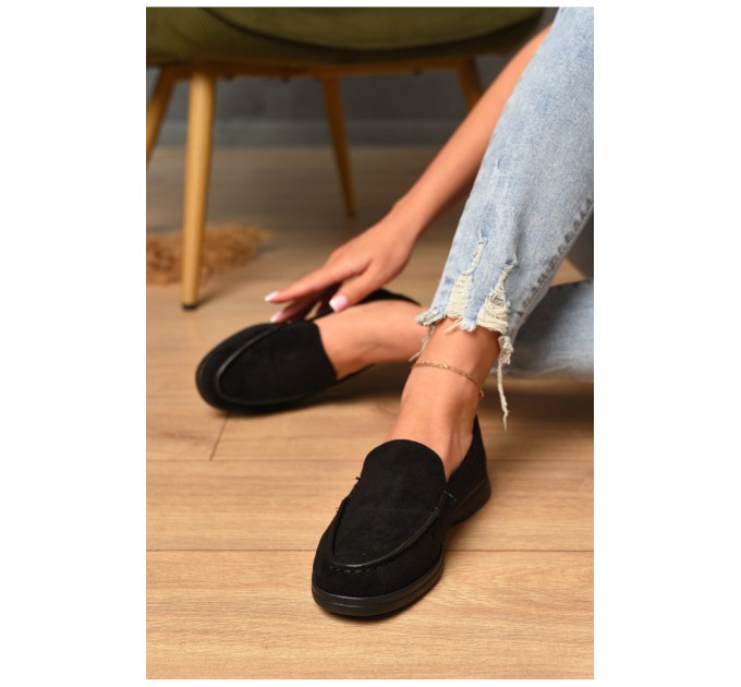 Туфлі-лофери жіночі чорного кольору 178775L