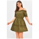 Женский сарафан цвета хаки 178973L