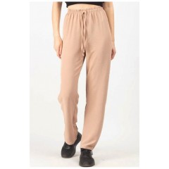 Штани літні з тканини жатка бежевого кольору 179210L Штани літні з тканини жатка бежевого кольору 179210L