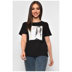 Футболка жіноча чорного кольору 179690L