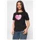 Футболка жіноча чорного кольору 179693L Футболка жіноча чорного кольору 179693L