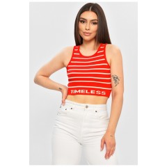Топ-майка у рубчик жіноча червоного кольору 179912L