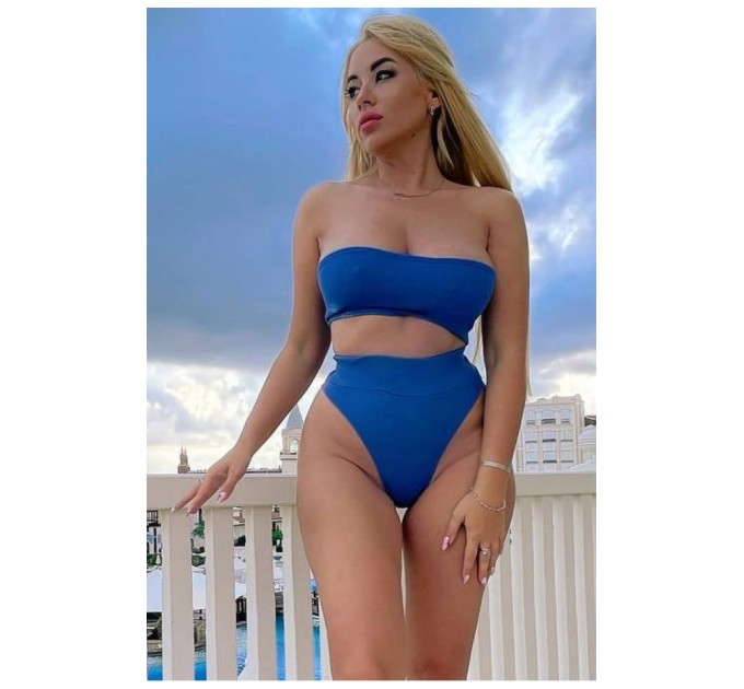 Женский купальник синего цвета 180048L