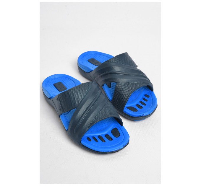Шлепки подростковые пена темно-синего цвета 180437L
