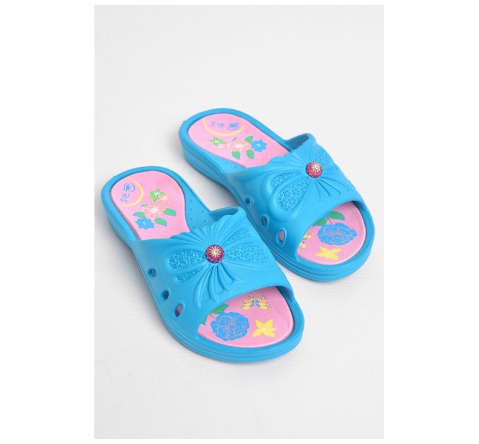 Шлепанцы детские для девочки пена голубого цвета 180448L