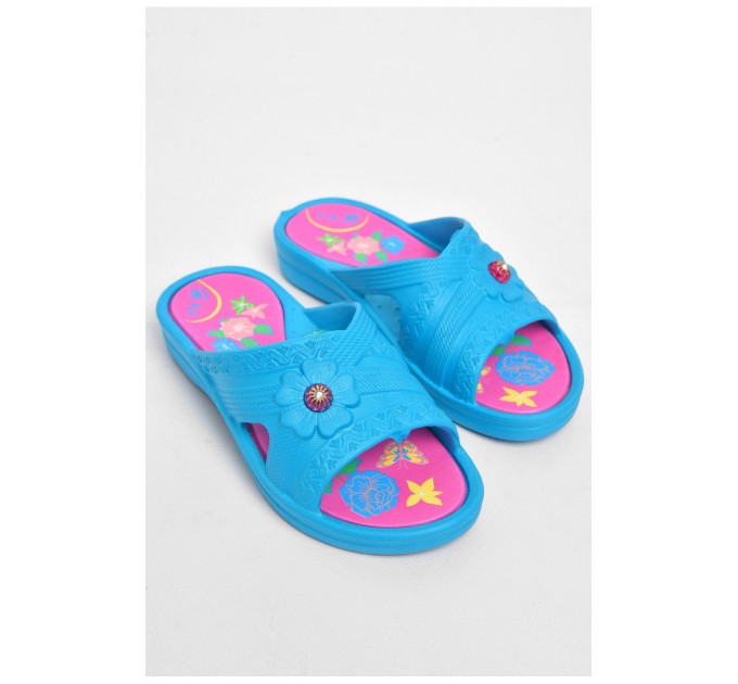 Шлепанцы детские для девочки пена голубого цвета 180450L