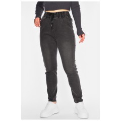 Джинси жіночі звужені темно-сірого кольору 180584L