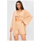 Костюм жіночий трійка бежевого кольору 180604L