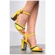 Босоножки женские желтого цвета 180743L