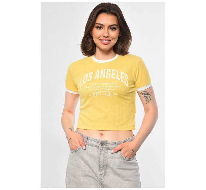 Футболка жіноча жовтого кольору 180936L