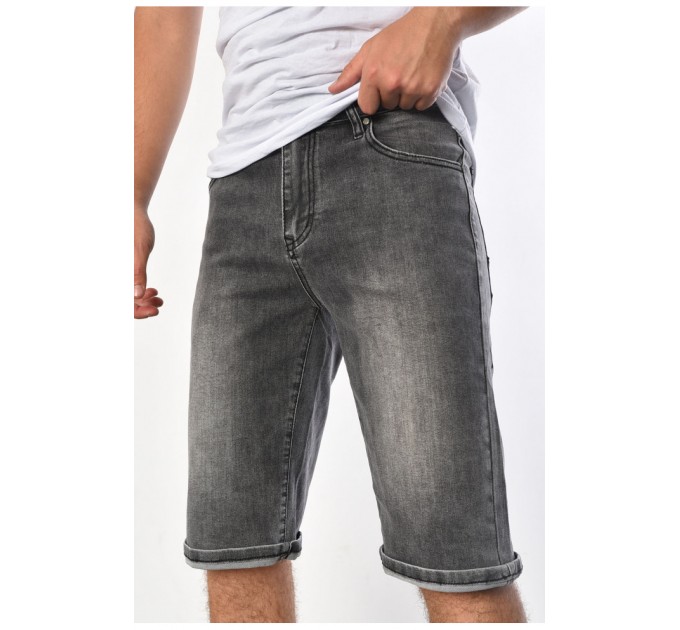 Шорти чоловічі джинсові сірого кольору 181801L