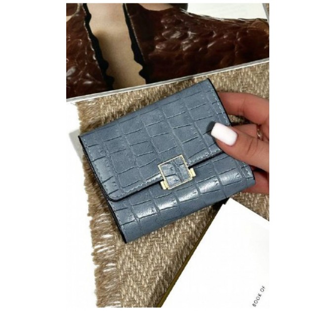 Гаманець жіночий з екошкіри блакитного кольору 181958L