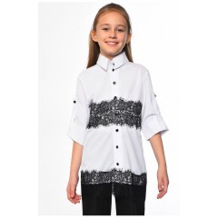 Блуза дитяча для дівчинки білого кольору 182493L