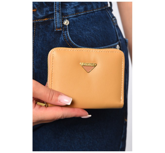 Гаманець жіночий з екошкіри бежевого кольору 182635L