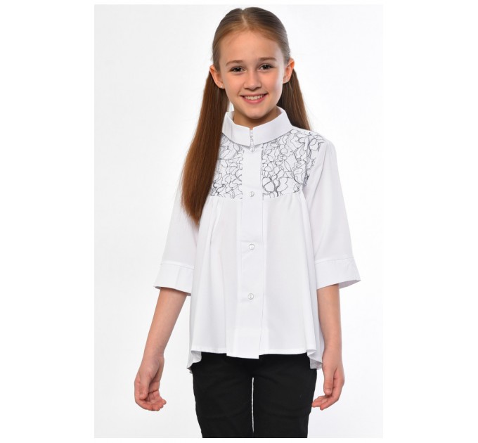 Сорочка дитяча для дівчинки білого кольору 182807L