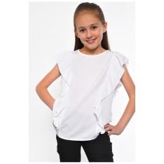 Блуза дитяча для дівчинки білого кольору 182891L
