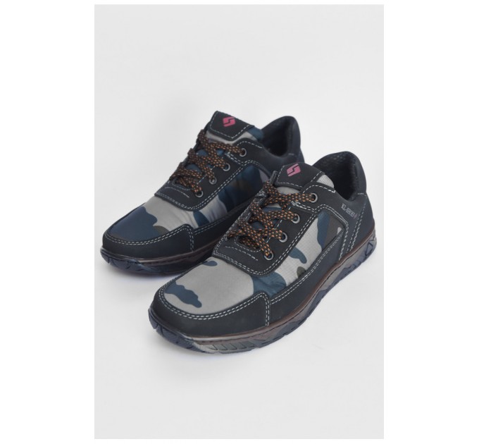 Кроссовки мужские на шнуровке цвета хаки 182919L