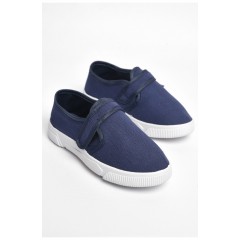 Мокасини дитячі темно-синього кольору на липучці 183086L