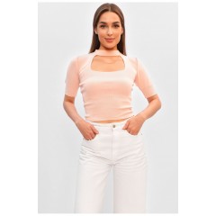 Женская футболка розового цвета 183515L
