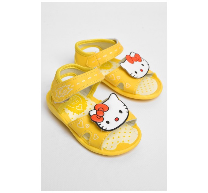 Босоніжки дитячі для дівчинки жовтого кольору 183550L