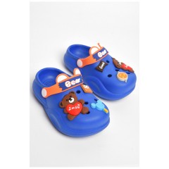 Кроксы детские синего цвета с украшениями 183843L