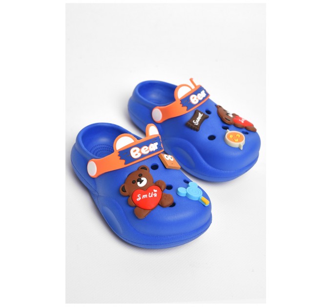 Кроксы детские синего цвета с украшениями 183843L