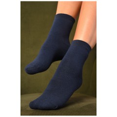 Шкарпетки жіночі махрові синього кольору 183969L