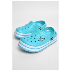 Кроксы детские для девочки голубого цвета 184066L