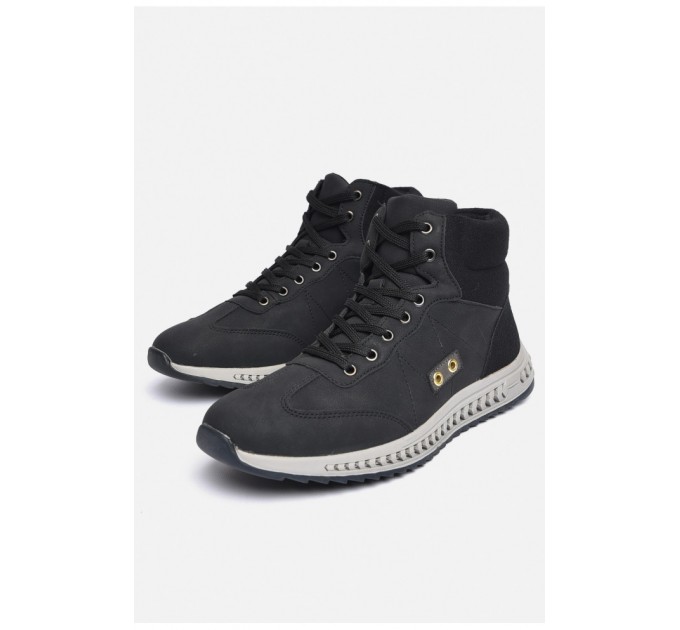 Ботинки мужские демисезонные черного цвета 184270L