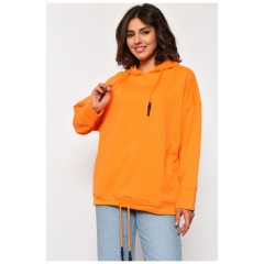 Худі жіноче на флісі помаранчевого кольору 184552L