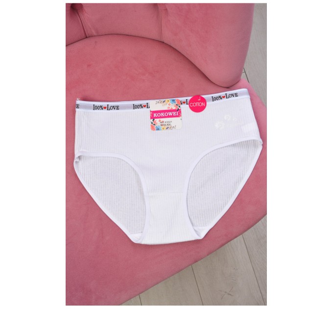 Труси жіночі батальні білого кольору 184905L