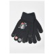 Детские перчатки с начесом черного цвета 185166L
