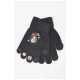 Рукавички дитячі з начісом чорного кольору 185169L