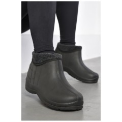 Калоші жіночі на хутрі чорного кольору 185341L