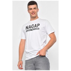 Мужская футболка с надписью белого цвета 185454L