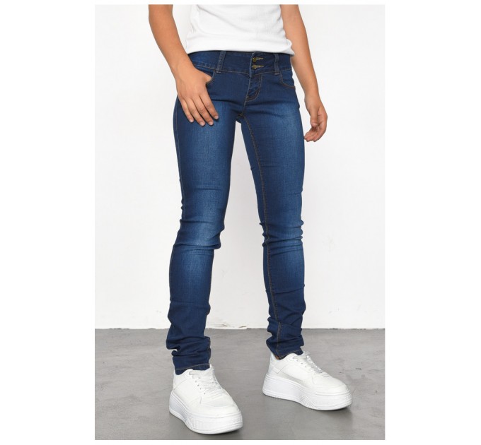 Джинсы женские синего цвета 185984L