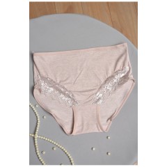Труси жіночі напівбатальні бежевого кольору 186417L