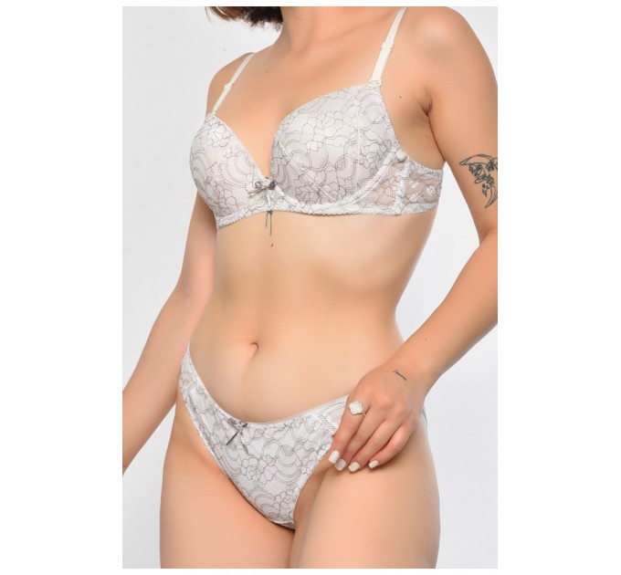 Комплект жіночий білого кольору чашка С 186557L