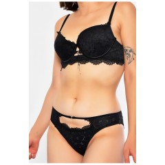 Комплект жіночий чорного кольору чашка B 186643L