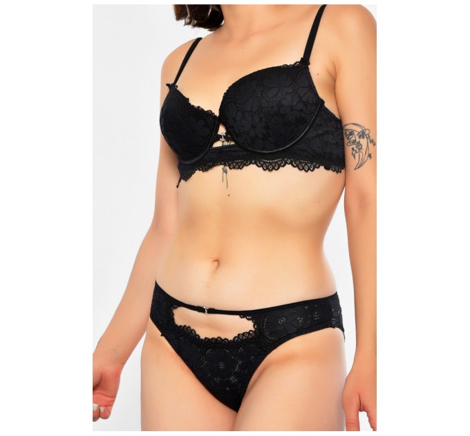 Комплект жіночий чорного кольору чашка B 186643L